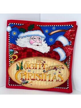 Mary Engelbreit Fabric Soft Book "The Night Before Christmas" Handmade